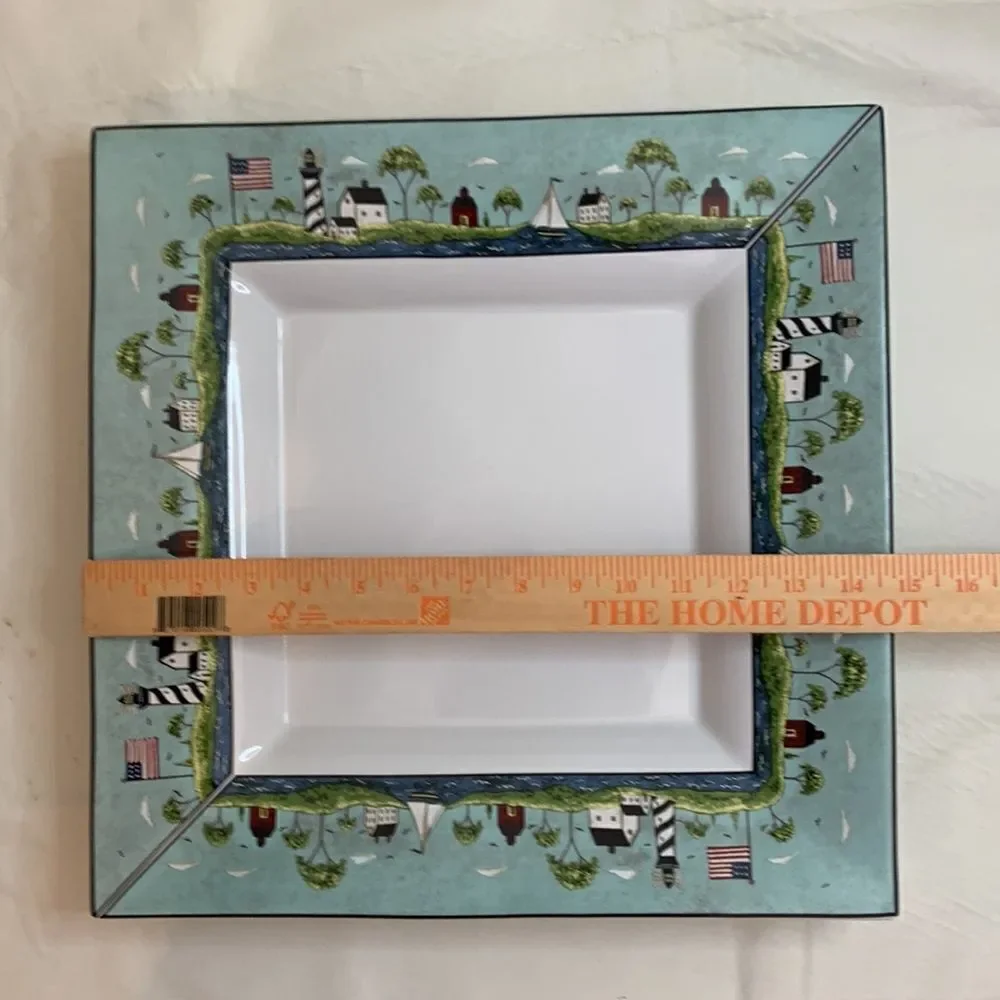 Coastal Breeze 1998 Warren Kimball Sakura Square Platter Micro Dishwasher Safe